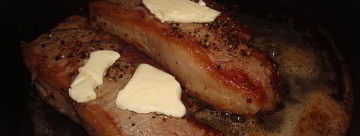 стриплойн — стейк с зеленой фасолью. Шаг 17