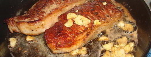 стриплойн — стейк с зеленой фасолью. Шаг 18