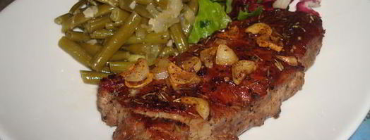 стриплойн — стейк с зеленой фасолью. Шаг 21