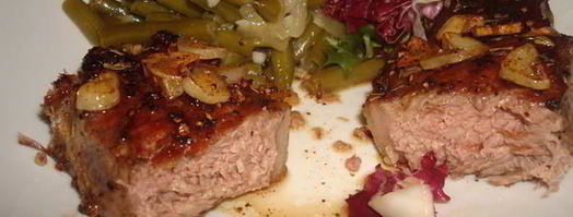 стриплойн — стейк с зеленой фасолью. Шаг 22