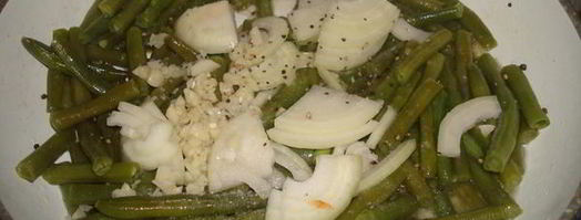 стриплойн — стейк с зеленой фасолью. Шаг 8