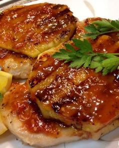 Свиной стейк-гриль с ананасом