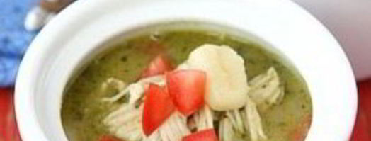 суп с куриными грудками, ньокки и соусом песто. Шаг 7