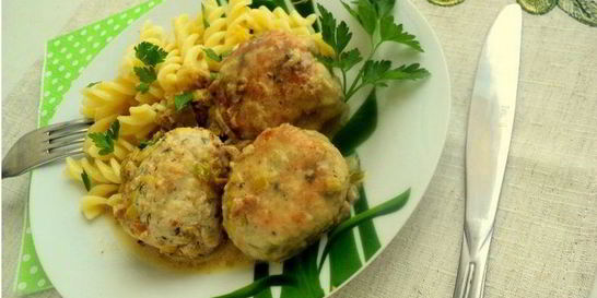 Куриные тефтели с грибами
