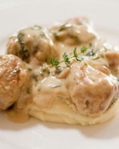 Куриные тефтели в сливочном соусе