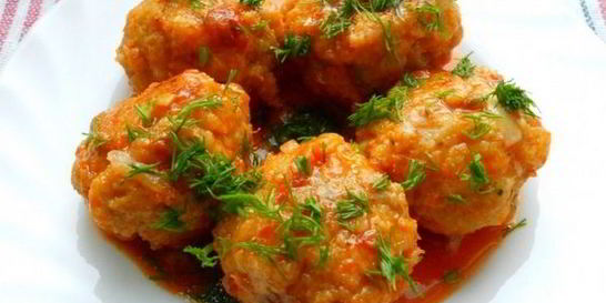 Мясные тефтели с рисом в подливке