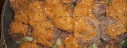 тефтели на овощной подушке. Шаг 5