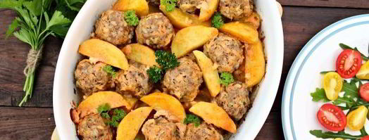 тефтели с картошкой в духовке. Шаг 9