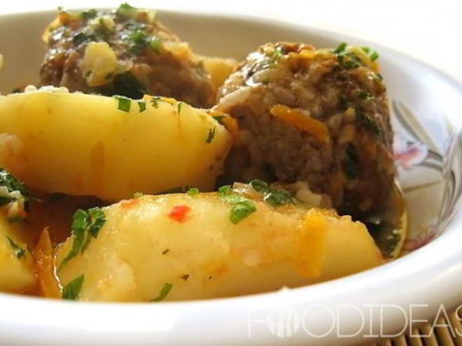 Рецепт тефтелей с картошкой