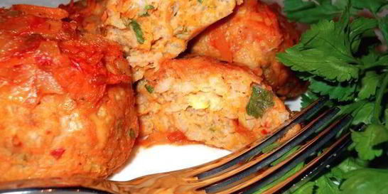 Тефтели с тыквой в томатном соусе