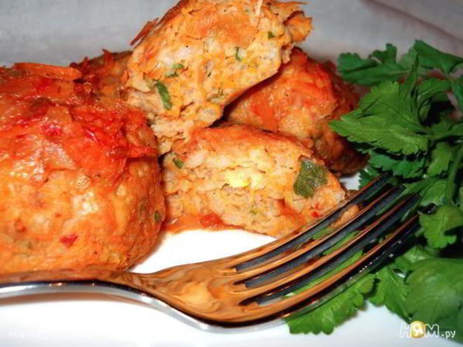 Рецепт тефтелей с тыквой в томатном соусе