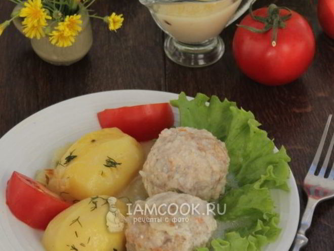 Рецепт тефтелей в белом соусе