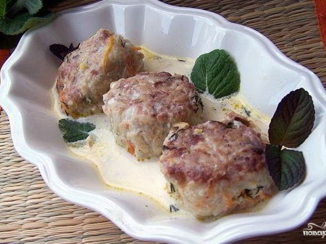 Рецепт тефтелей в сметане