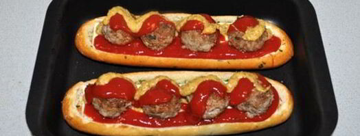 тефтели, запеченные в багете. Шаг 8