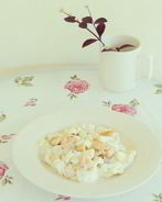 Тыквенные ньокки в соусе бешамель с форелью и сыром Бри