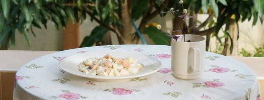 тыквенные ньокки в соусе бешамель с форелью и сыром бри. Шаг 4