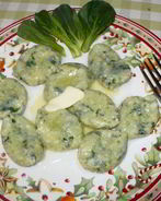 Ленивые вареники со шпинатом