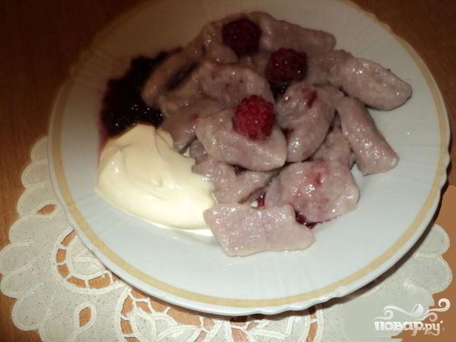 Рецепт вареников ленивых с ягодами