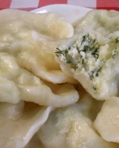 Вареники на кефире с творогом