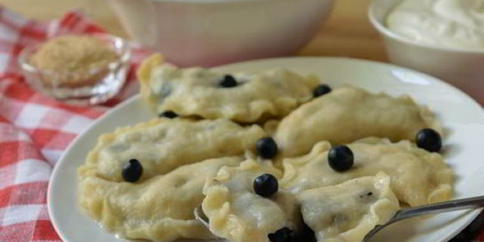 Вареники с черникой