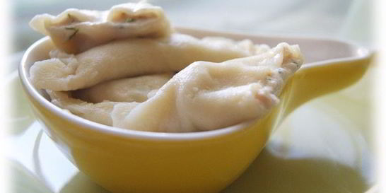 Вареники с форелью и рикоттой