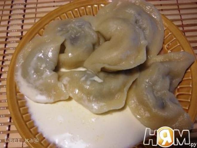 Рецепт вареников с грибами