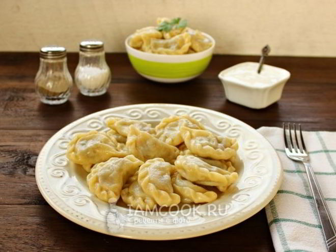Рецепт вареников с картошкой и лесными грибами