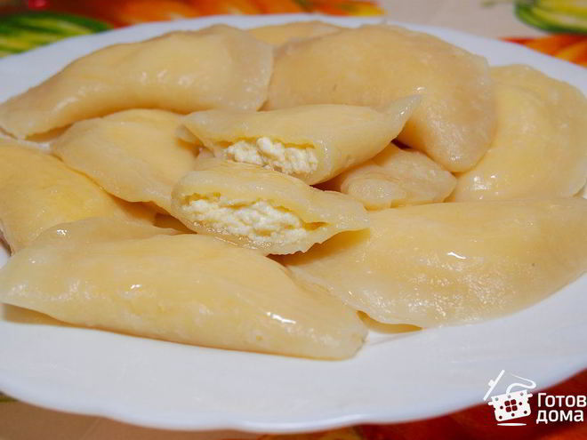 Рецепт вареников с творогом на заварном тесте