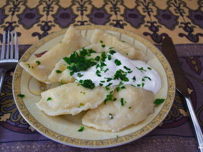 Рецепт вареников с зеленью