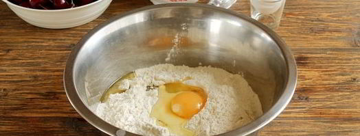 заварное тесто для вареников с вишней. Шаг 4