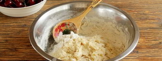 заварное тесто для вареников с вишней. Шаг 7