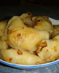 Жареные вареники с картошкой