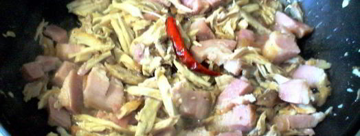 яичная лапша с грудинкой. Шаг 4