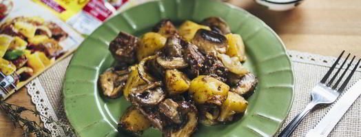 сочное жаркое с грибами и картофелем. Шаг 9