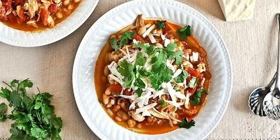 Жаркое из курицы, фасоли и овощей