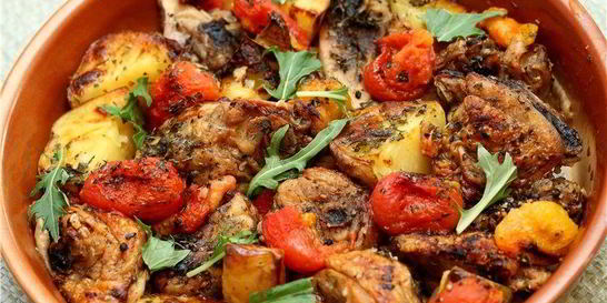 Жаркое из курицы с овощами