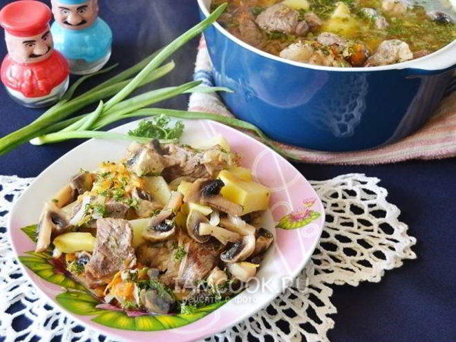 Рецепт жаркого из свинины с картошкой