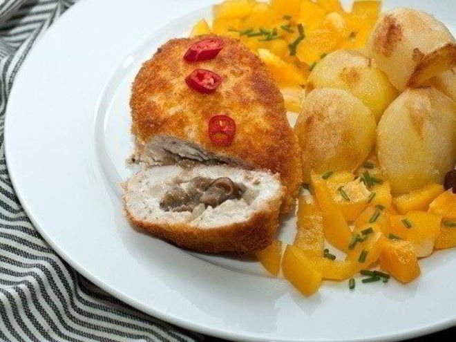 Рецепт куриных зраз с грибами