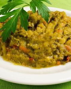 Гороховая каша с грибами