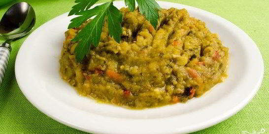 Гороховая каша с грибами