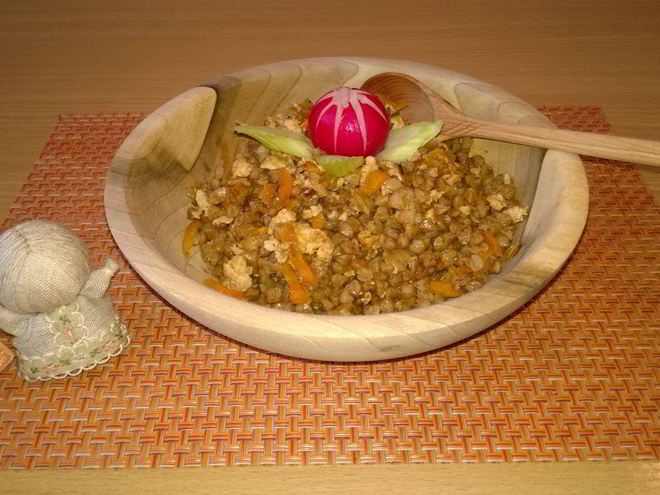 Рецепт гречки по-купечески с куриным фаршем