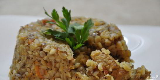 Гречка по-купечески со свининой