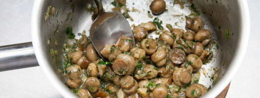 гречка с грибами и чесночными гренками. Шаг 4