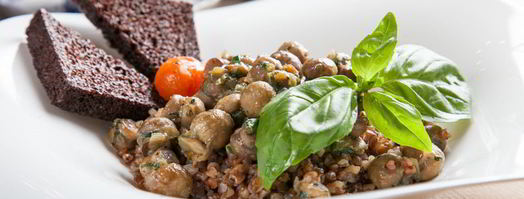 гречка с грибами и чесночными гренками. Шаг 7