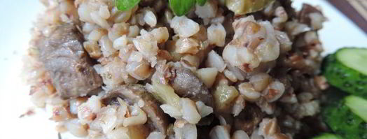 гречка с грибами и кабачками. Шаг 4