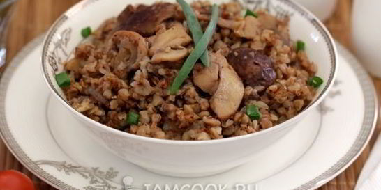 Гречка с грибами в мультиварке