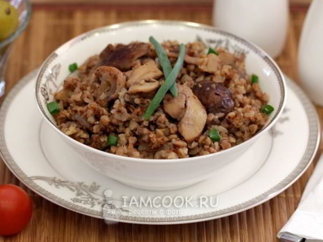 Рецепт гречки с грибами в мультиварке