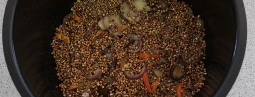 гречка с грибами в мультиварке. Шаг 6