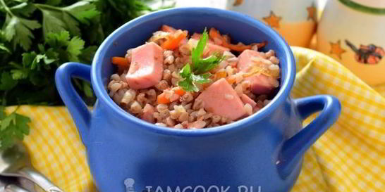 Гречка с колбасой