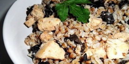 Гречка с курицей и грибами